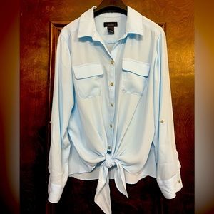 Petite Classic Button Up Kelly Shirt